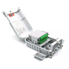 Manufacturing waterproof FTTH 16 port FDB20-016 white fiber optic terminal box with LGX PLC Splitter